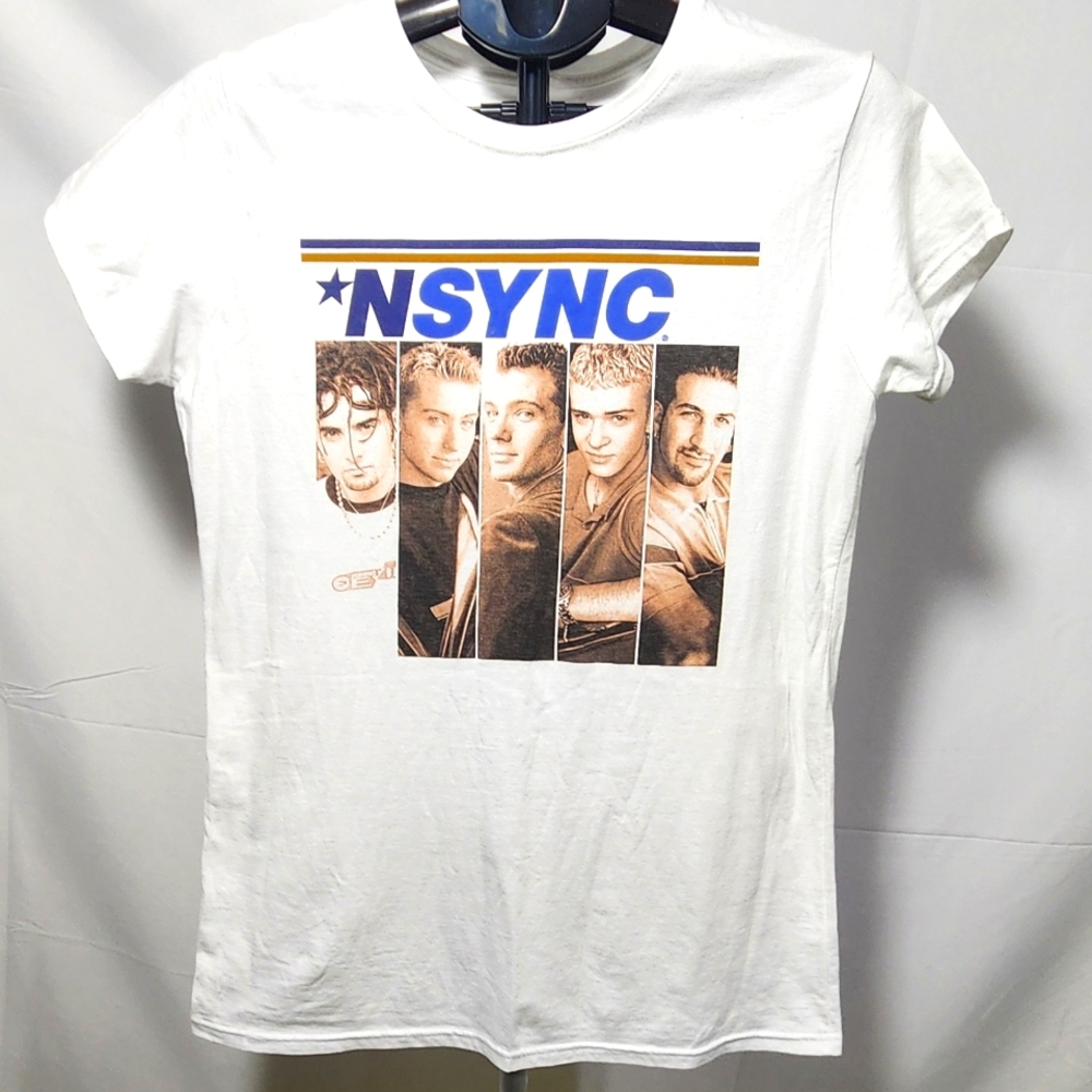 NSYNC White Short Sleeve Retro Graphic Tee-Size XL